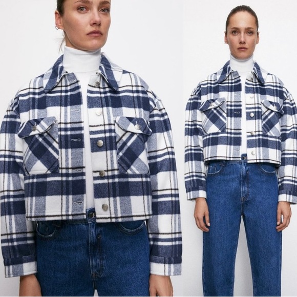 Cropped Plaid Zara Jacket - Picture 8 of 9